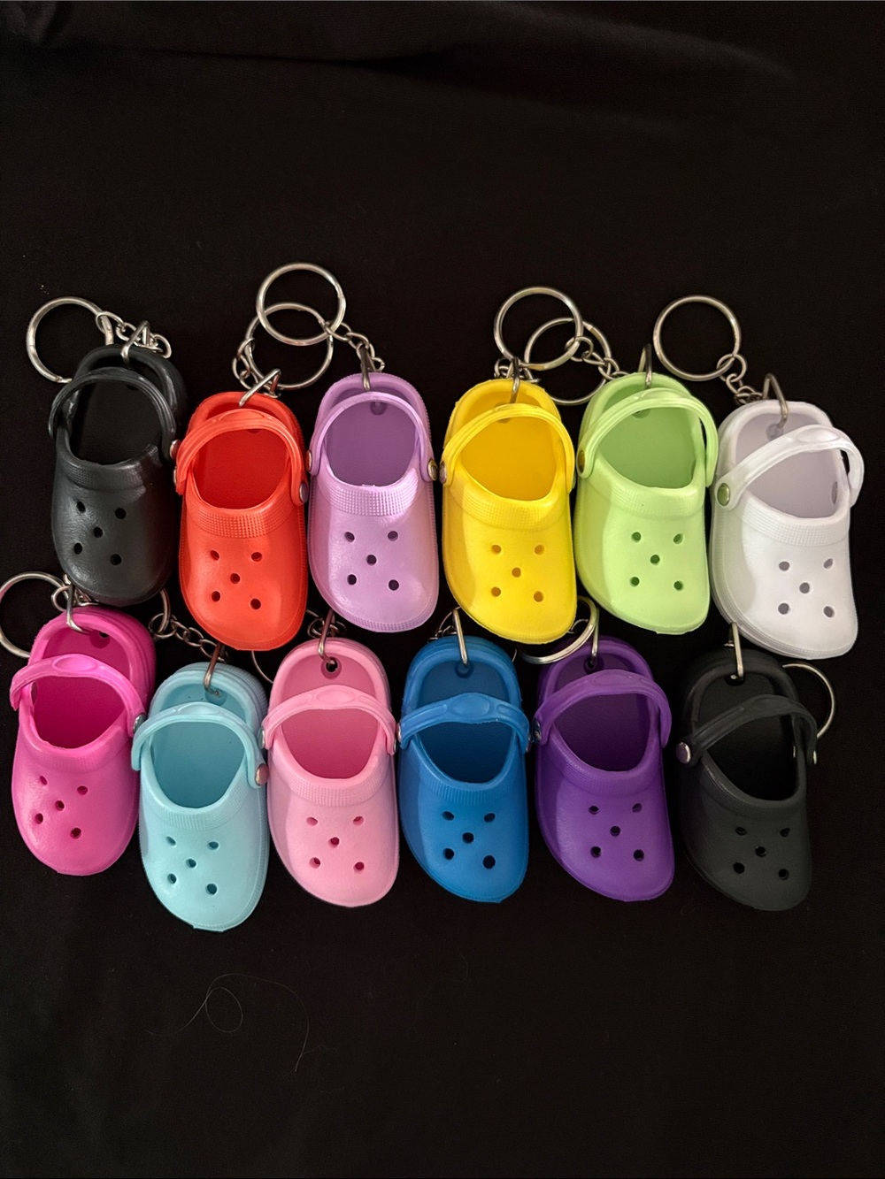 Mini Crocs Shoe Keychain Bag Charm Set of 12 - Assorted Colors